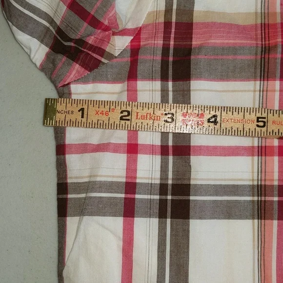 Old Navy Women's Size XXL 16 Plaid Ruffle Hem Shirt Dress New with Tags Flawed - Picture 10 of 12